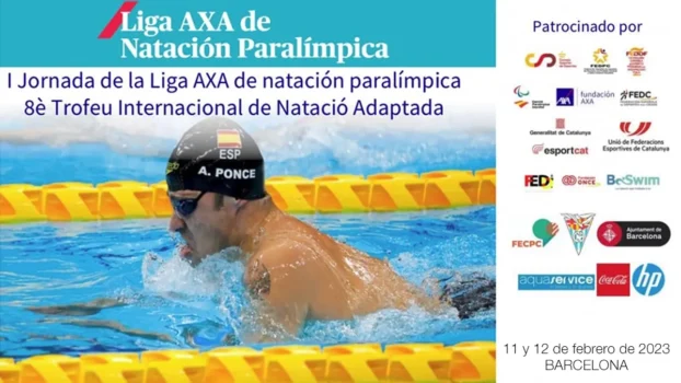 Cartel de la Liga AXA natación paraolímpica