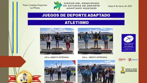 Jornada de atletismo. Juegos deporte adaptado del Principado de Asturias
