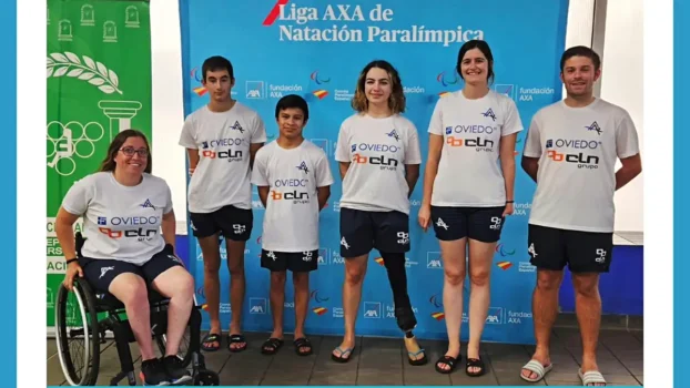 Equipo Mareastur en el Campeonato natación adaptada Andalucía