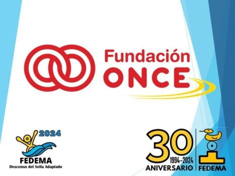 Logos de la fundación ONCE, Sella Adaptado 2024 y Fedema 30 aniversario