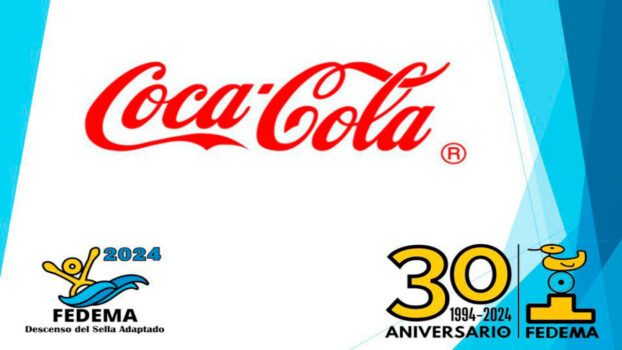 Logotipo coca-cola, fedema 30 aniversario y logotipo sella adaptado 2024