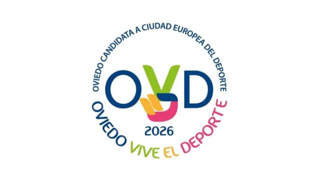 Oviedo vive el deporte. Logotipo de la candidatura de Oviedo a ciudad europea del deporte